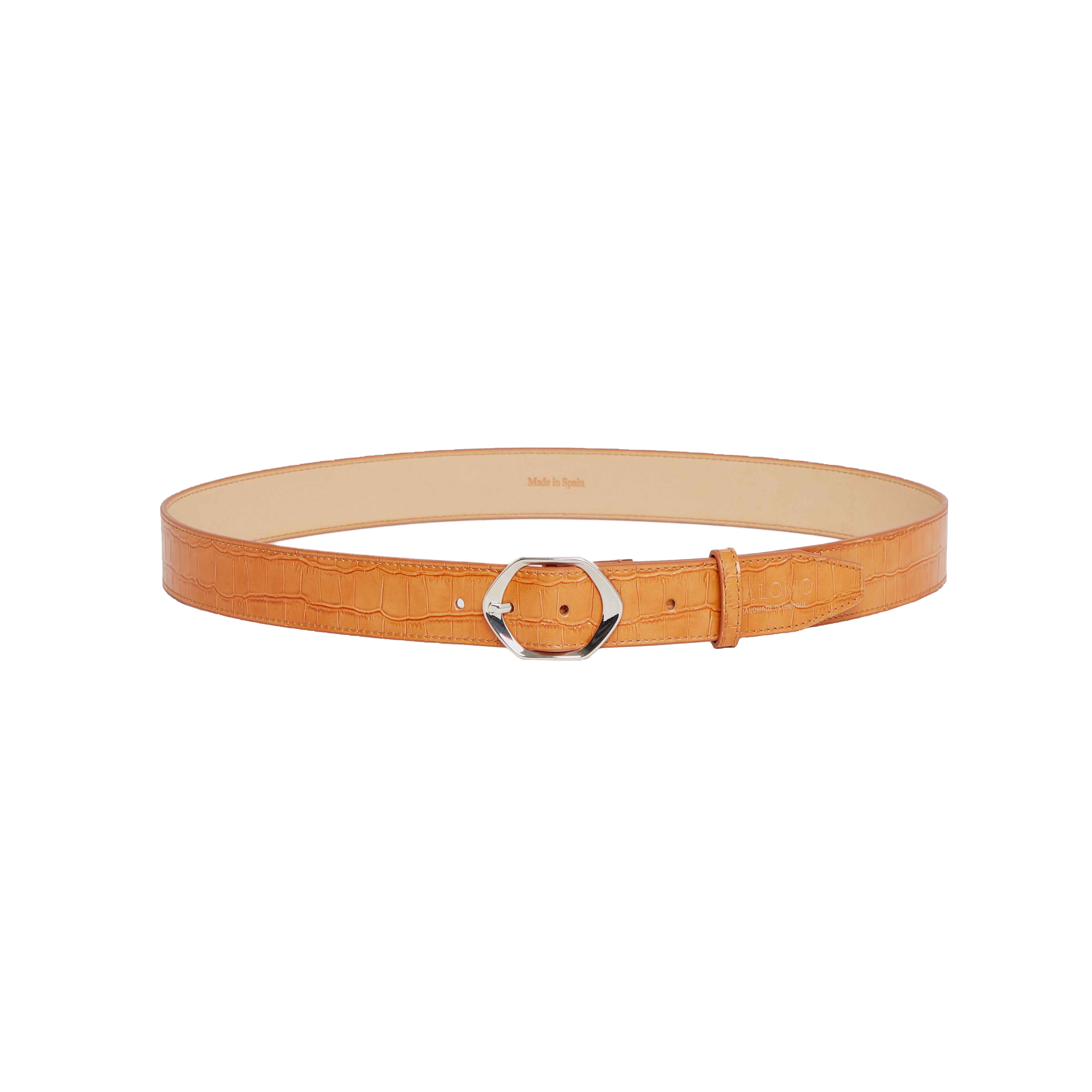 Orange Leather Belt