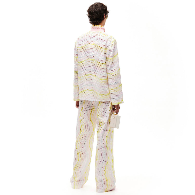3 Colors Embroidered Pajama Trousers