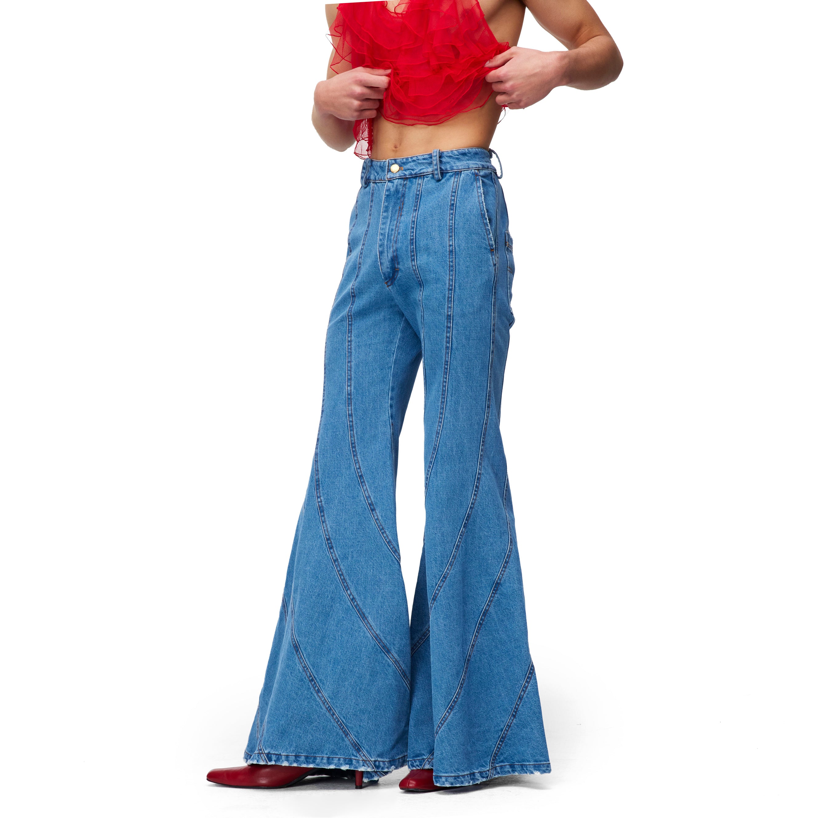 Spiral Denim Trousers