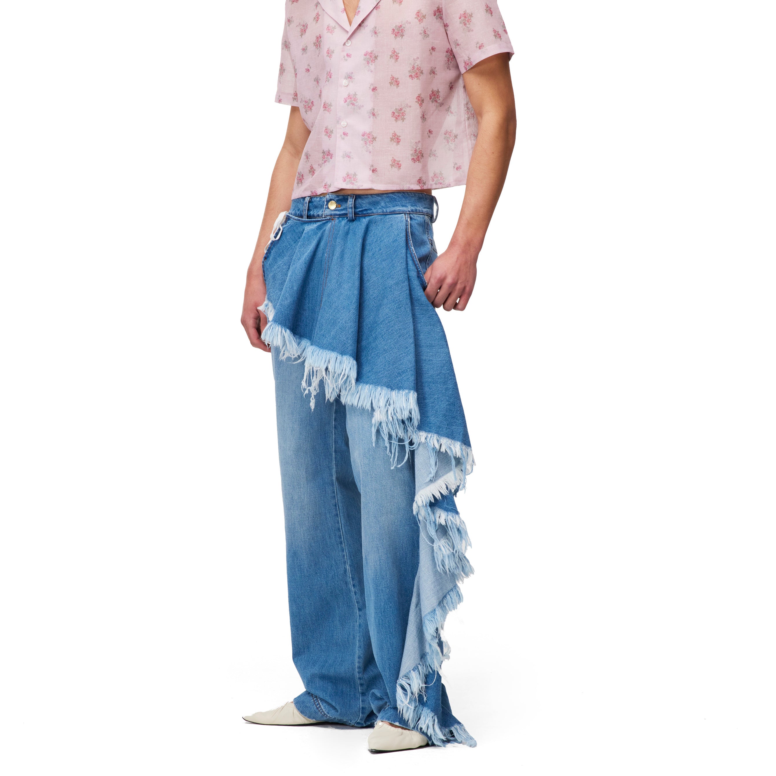 Overskirt Denim Trousers