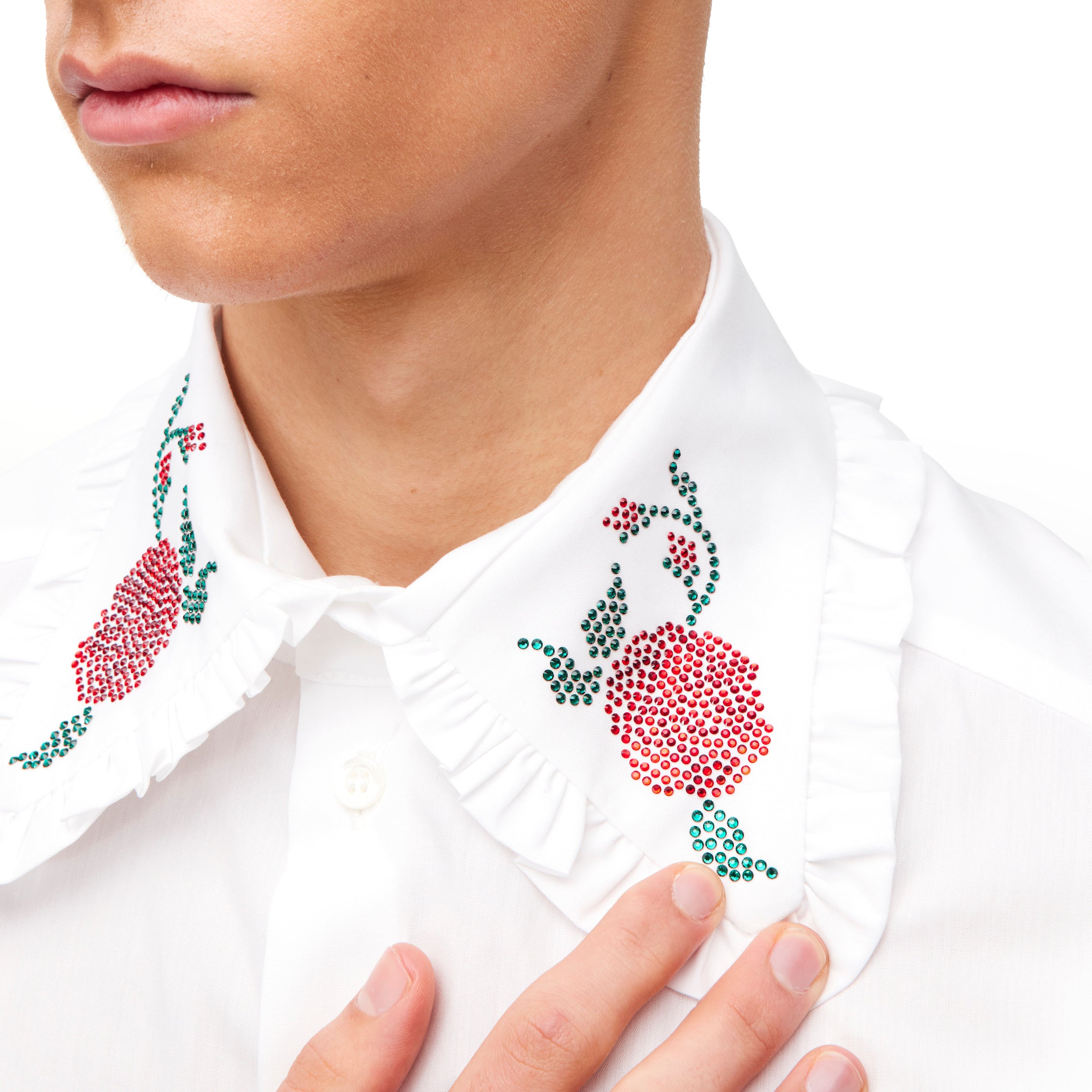 Ethan Swarovski Roses Shirt