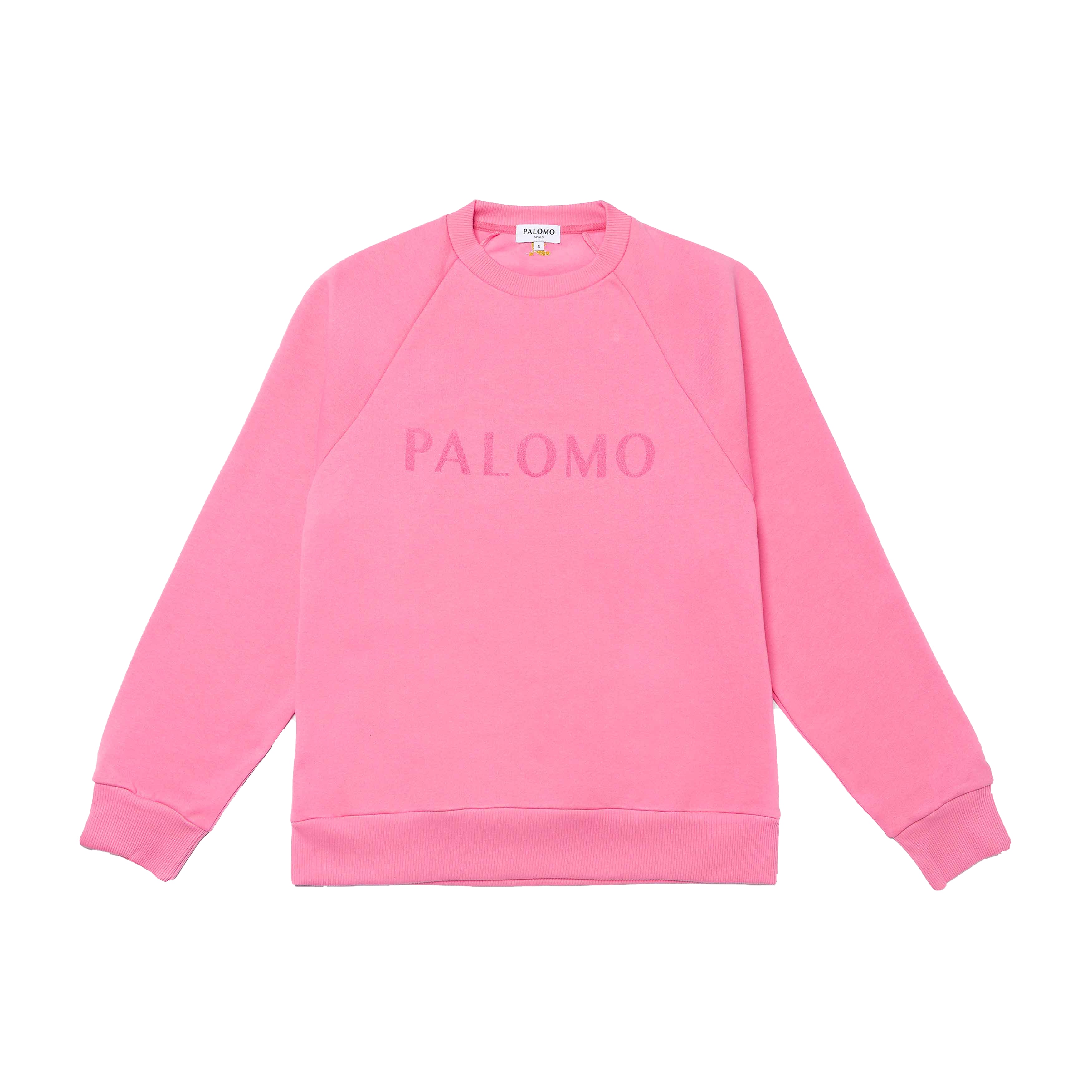 Sudadera con logo rosa