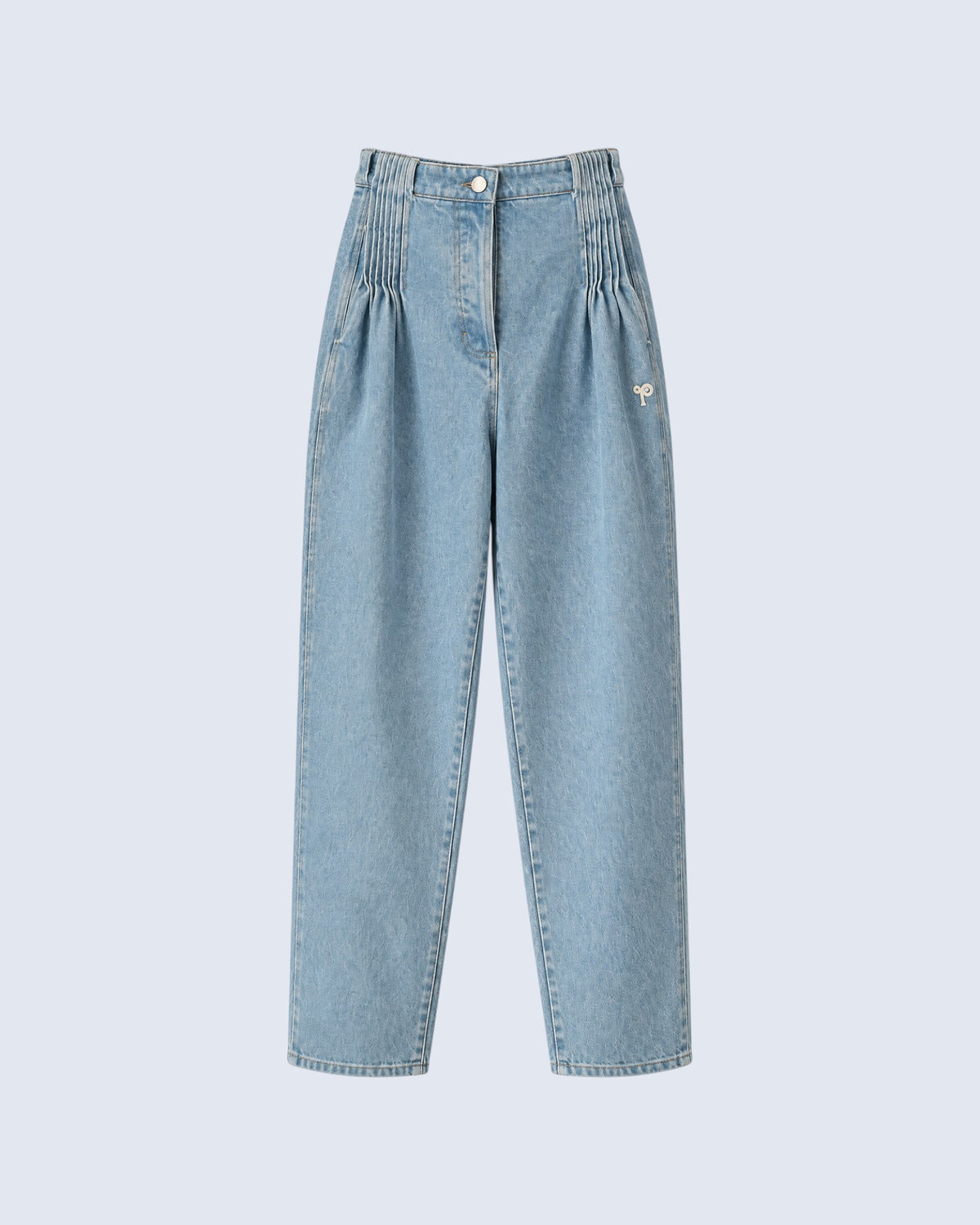 Pleated Denim Trousers
