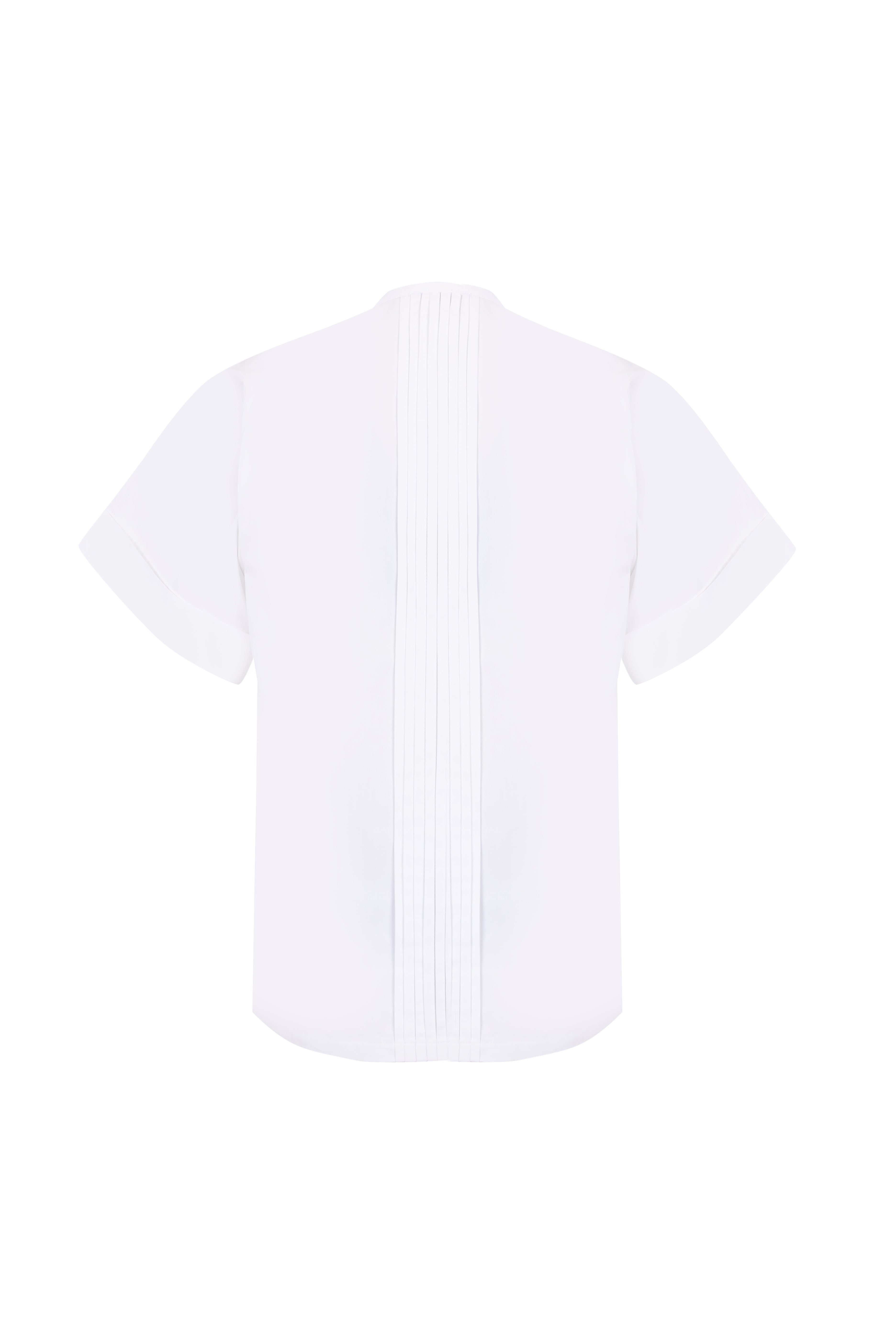 Pleated White Shirt