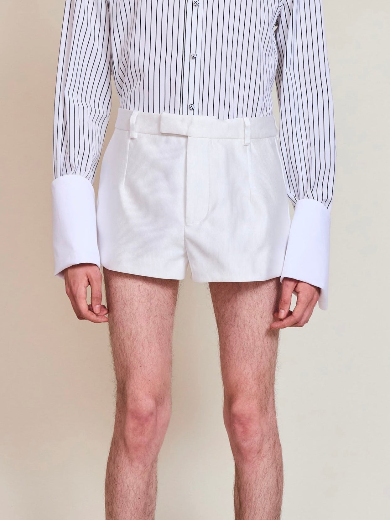 Tailored White Shorts