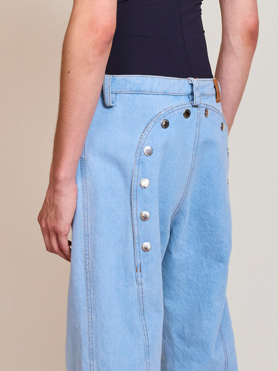 Ass-Air Straight Light Denim Trousers