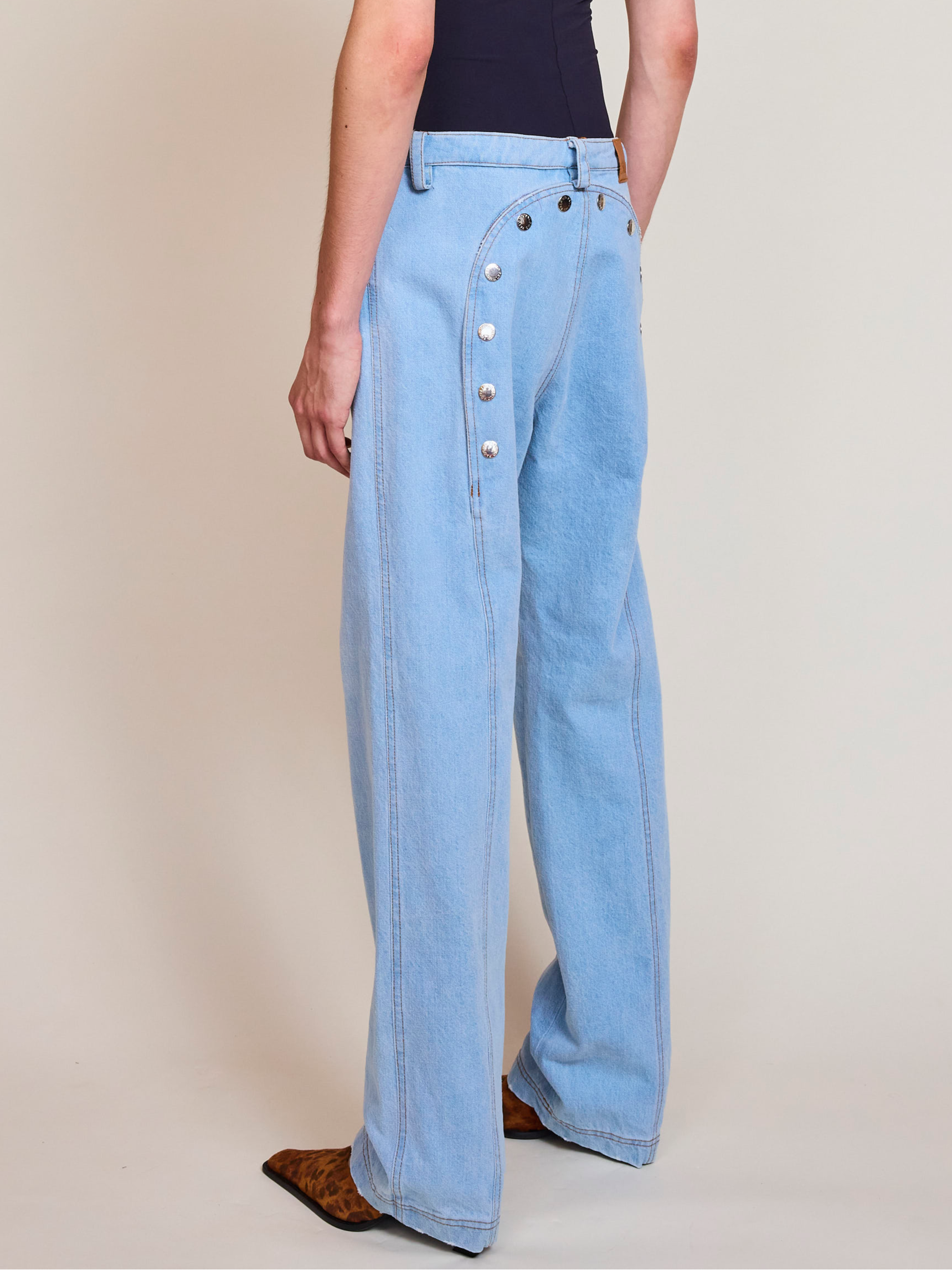 Ass-Air Straight Light Denim Trousers