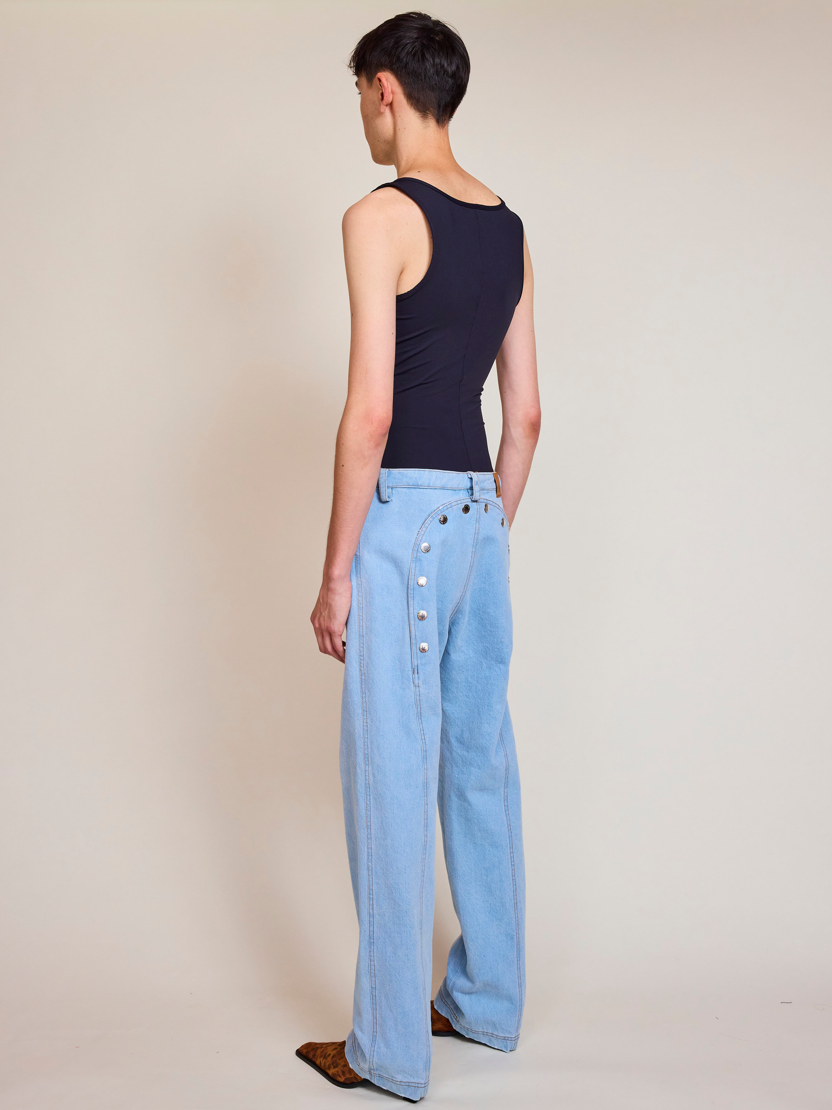 Ass-Air Straight Light Denim Trousers