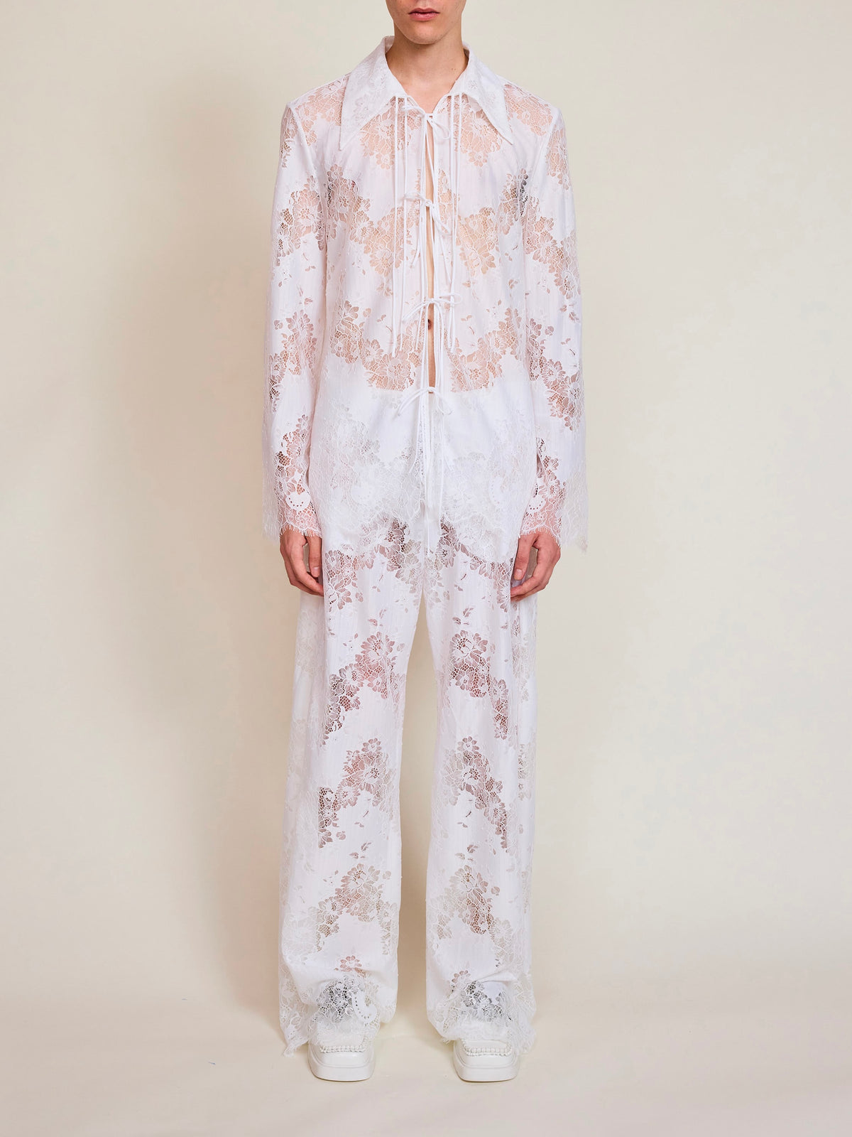 Jonathan Zigzag Lace Shirt Top Deal Steal