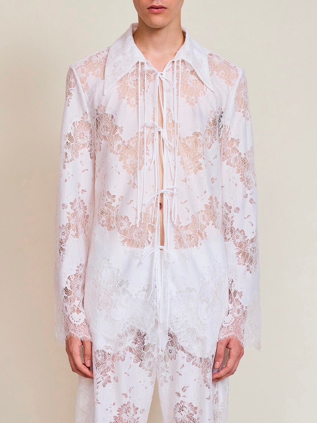 Jonathan Zig-zag Lace Shirt