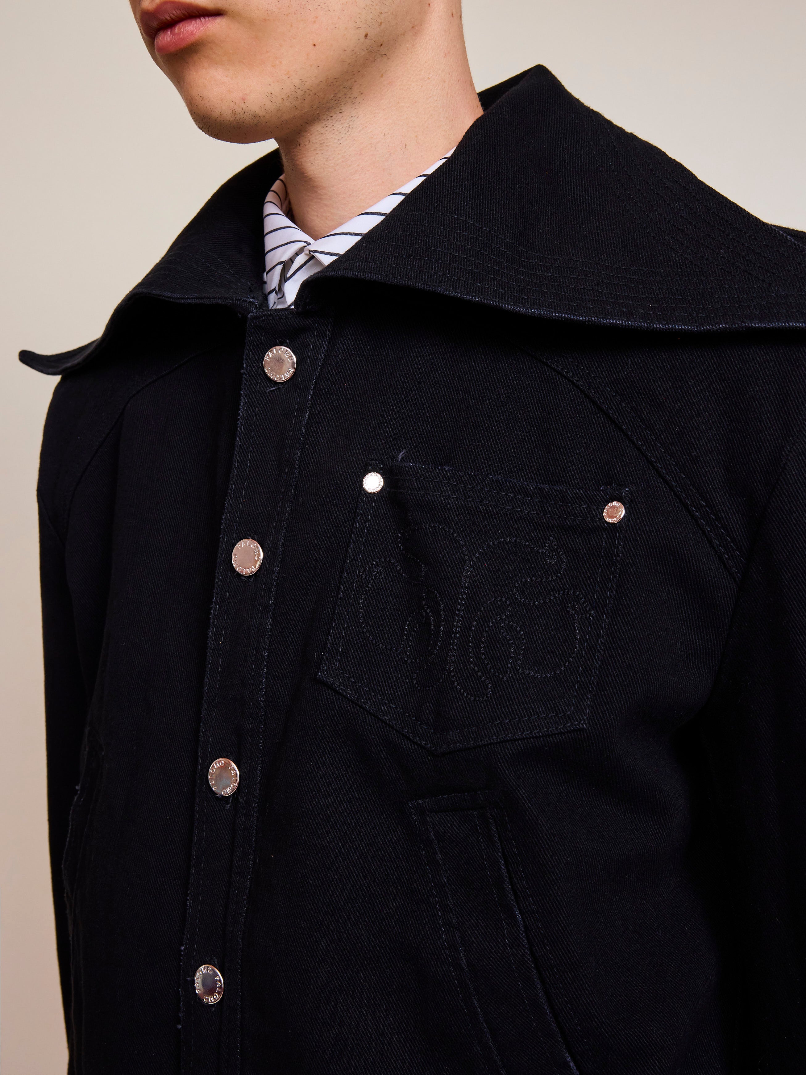 Mateo Black Denim Jacket