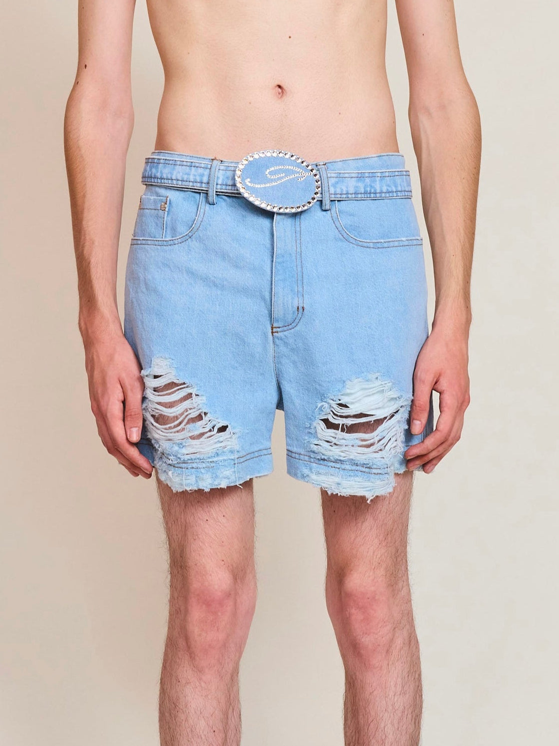 Ass-Air Light Denim Shorts