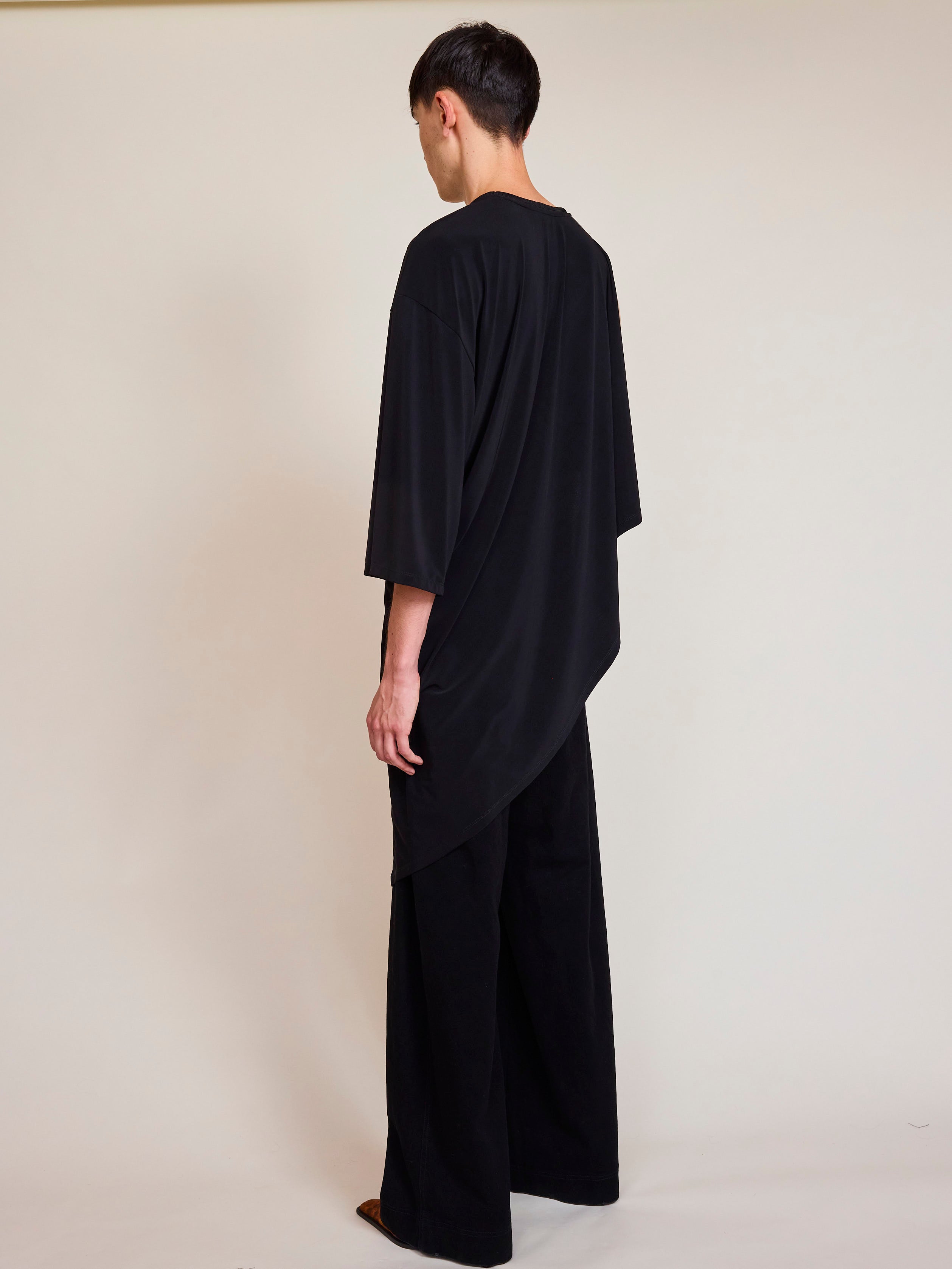 Draped Black T-shirt