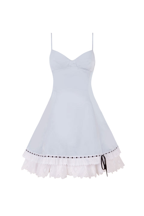 Structured Blue Mini-Dress