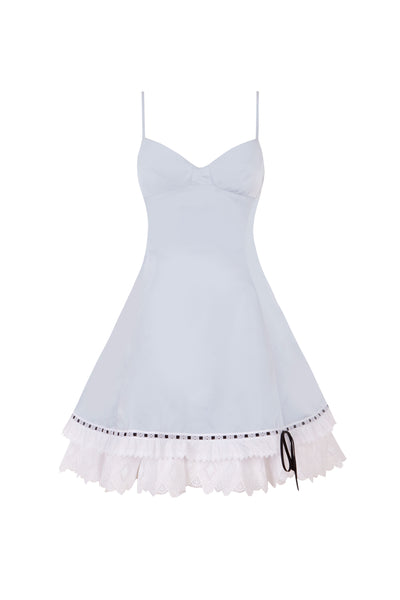 Structured Blue Mini-Dress