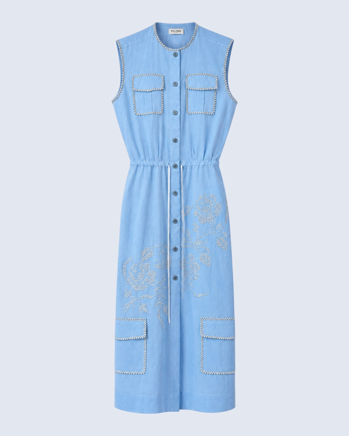 Studded Blue Dress