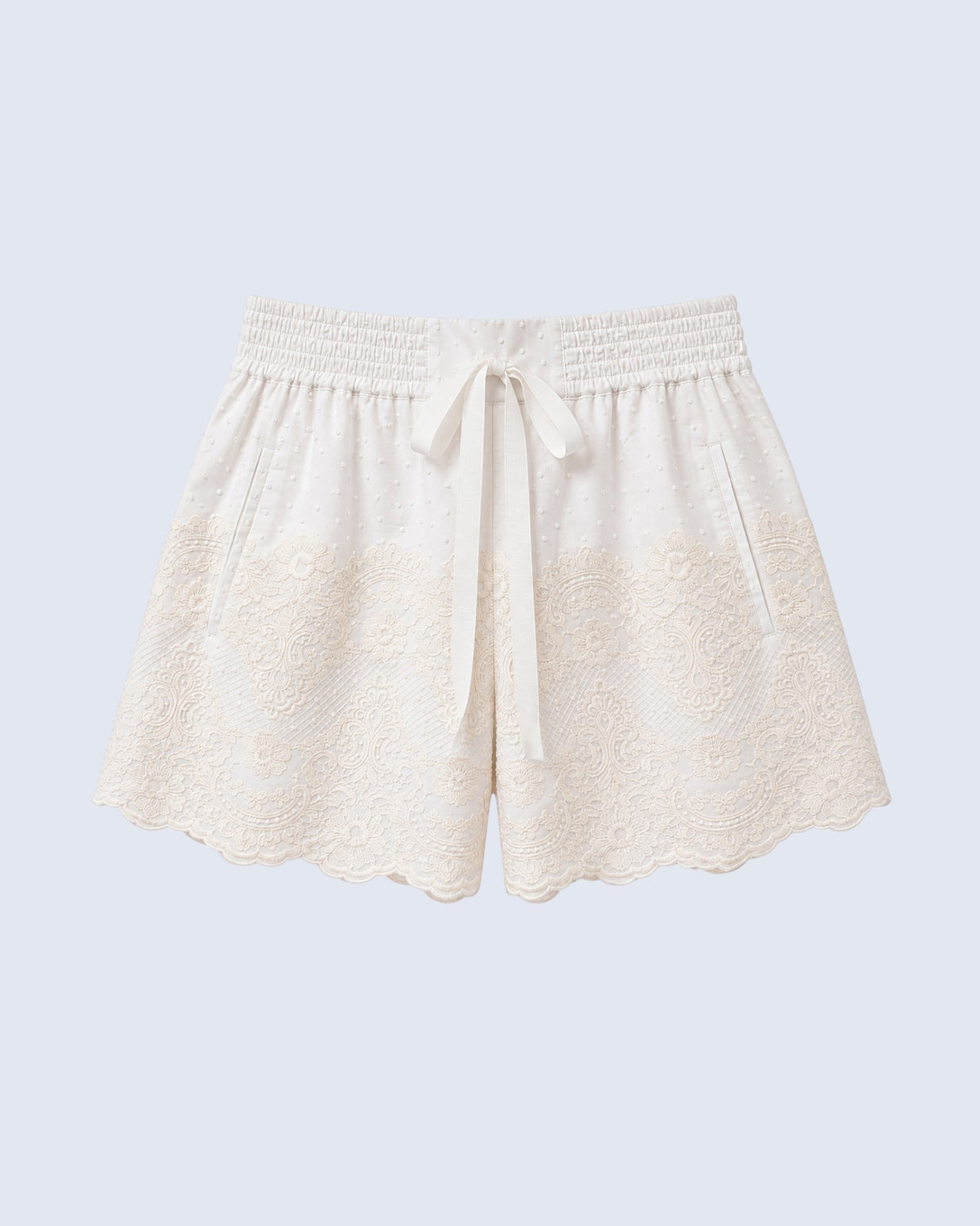 White Lace Shorts