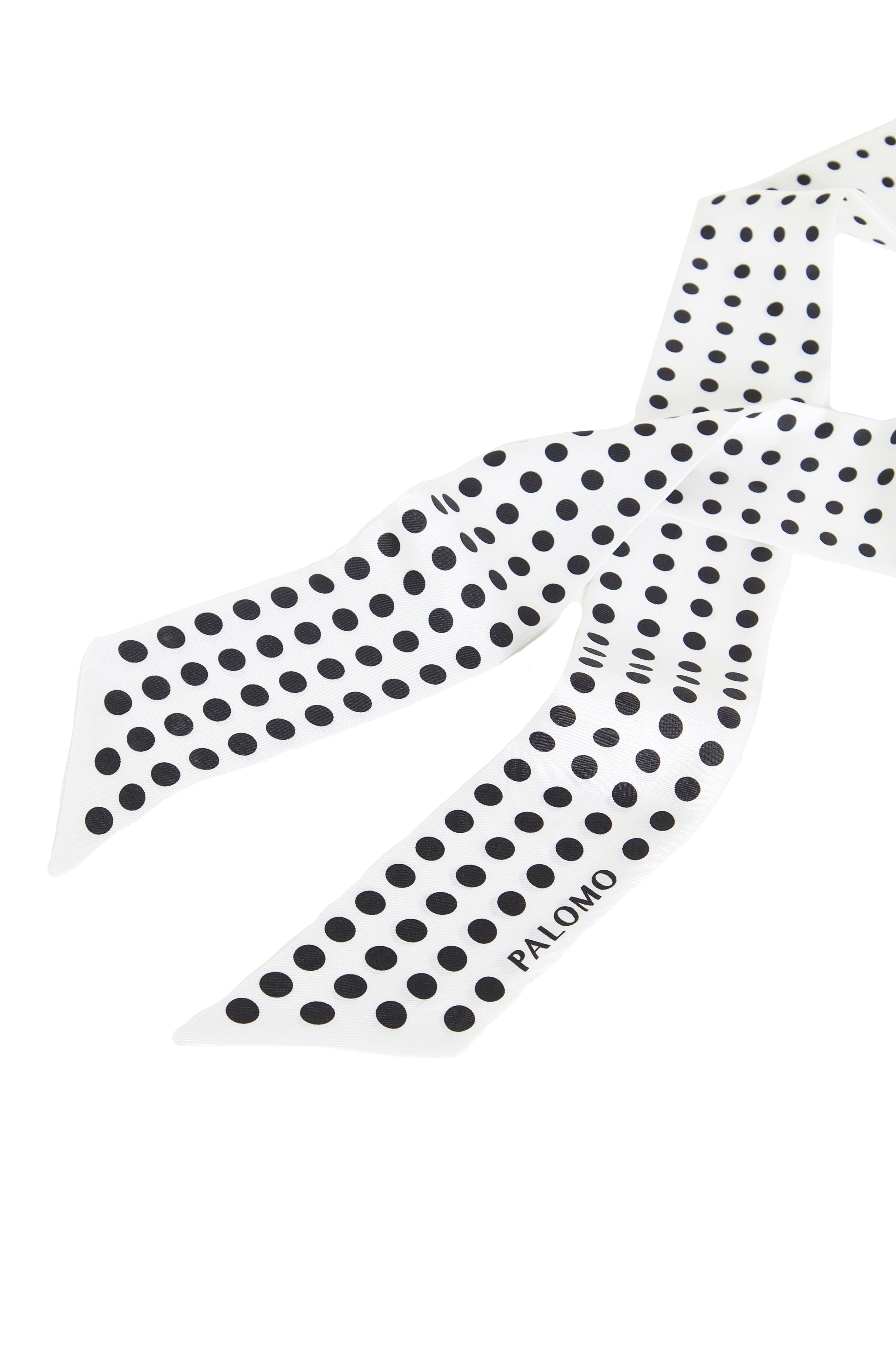 White Printed Twilly Scarf