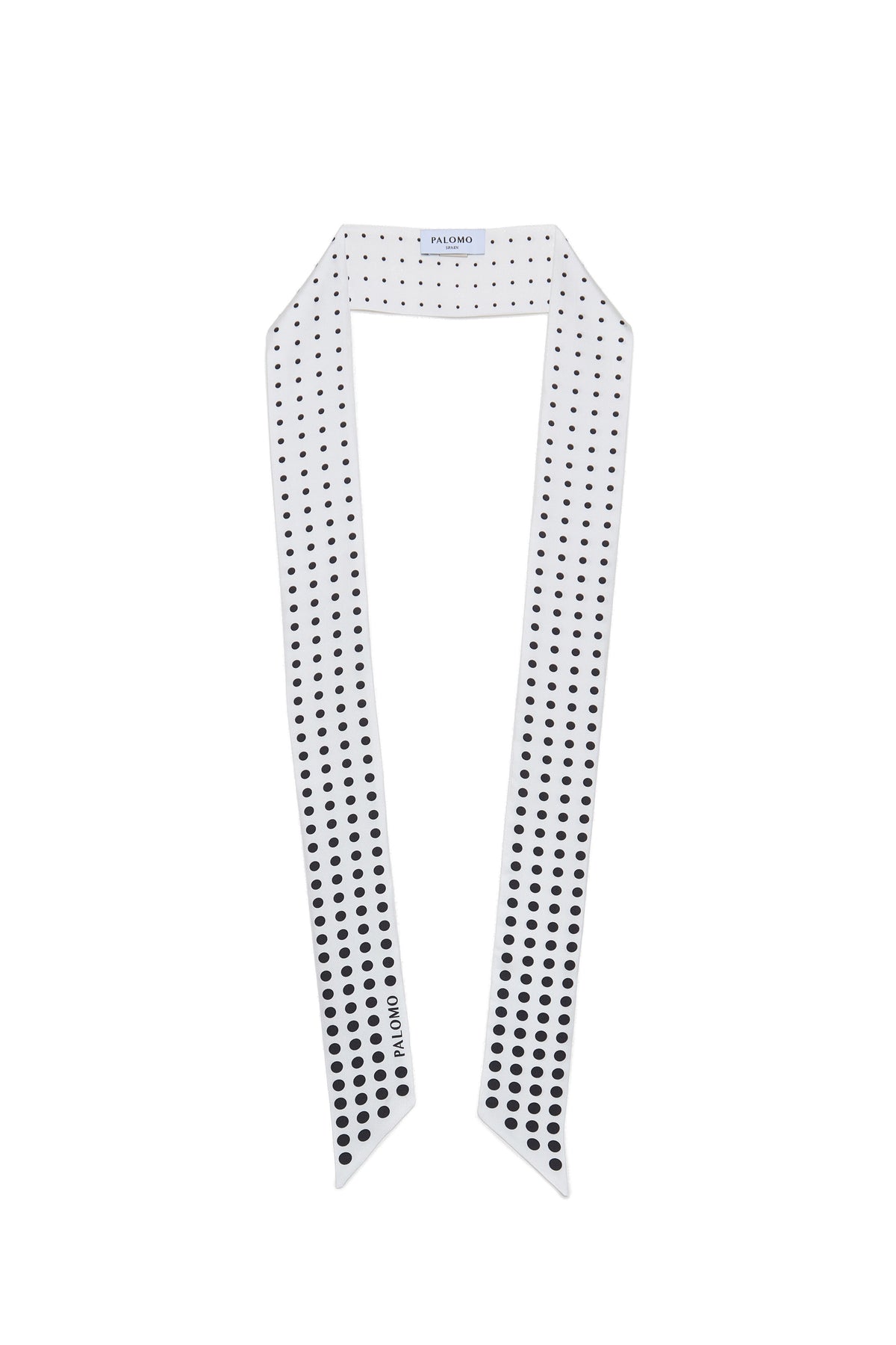 #White Printed Twilly Scarf