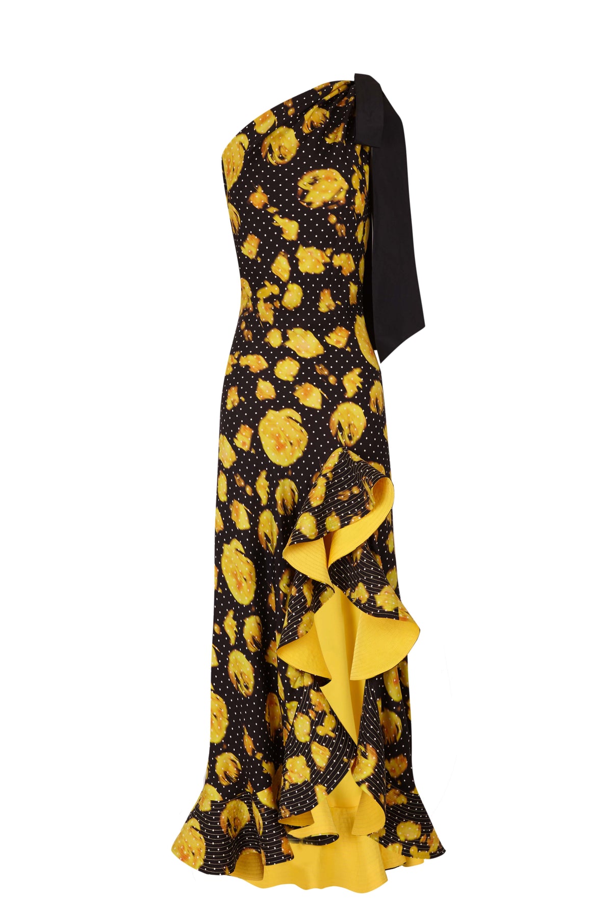#Yellow Ruffled Dress