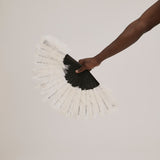 Ostrich Feather White Fan