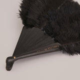 Ostrich Feather Black Fan
