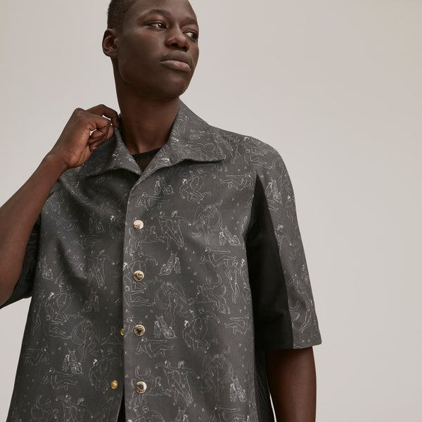 Multipersonal and Black Moire Overshirt