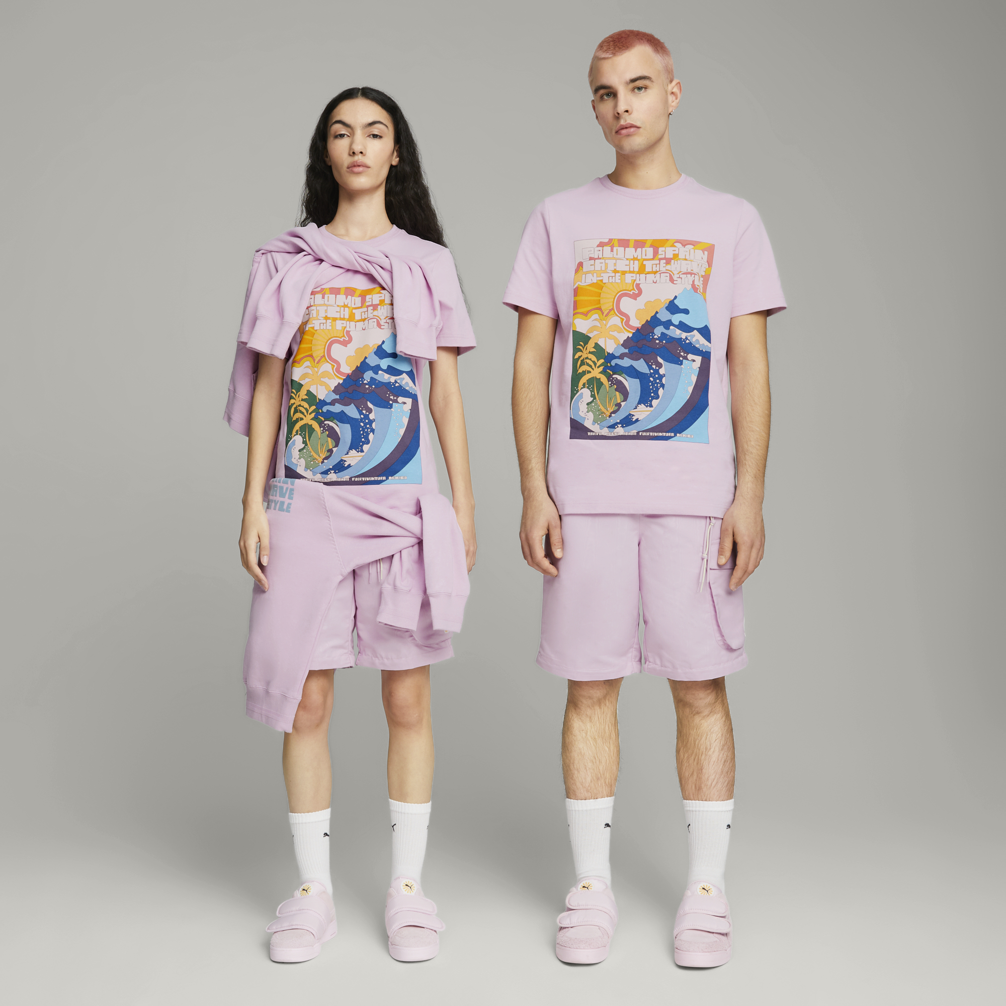 PUMA X PALOMO | Camiseta con gráfico de lavanda rosa