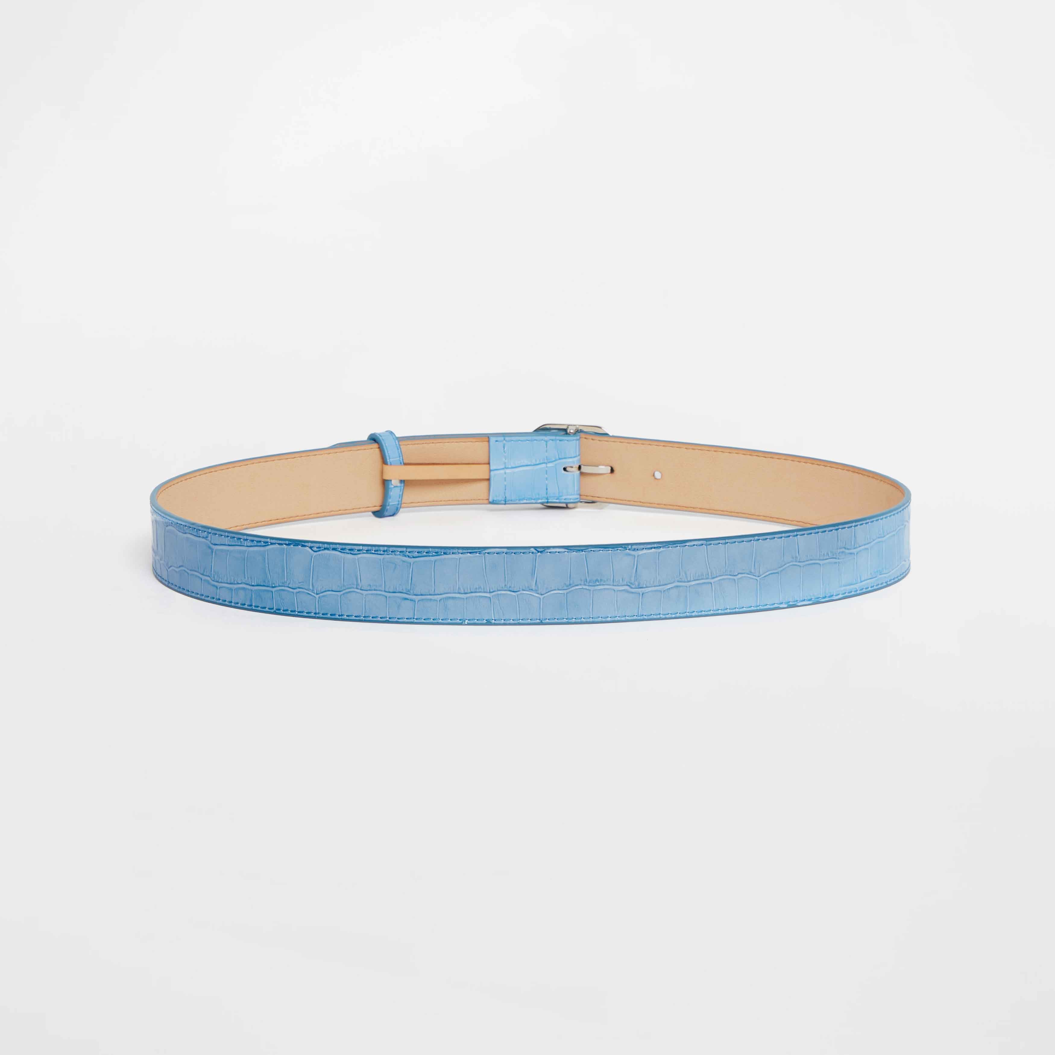 Blue Leather Belt