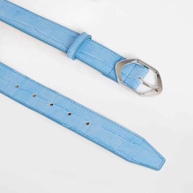 Cinturón de cuero azul 