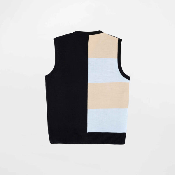 Black Multicolor Knit Vest
