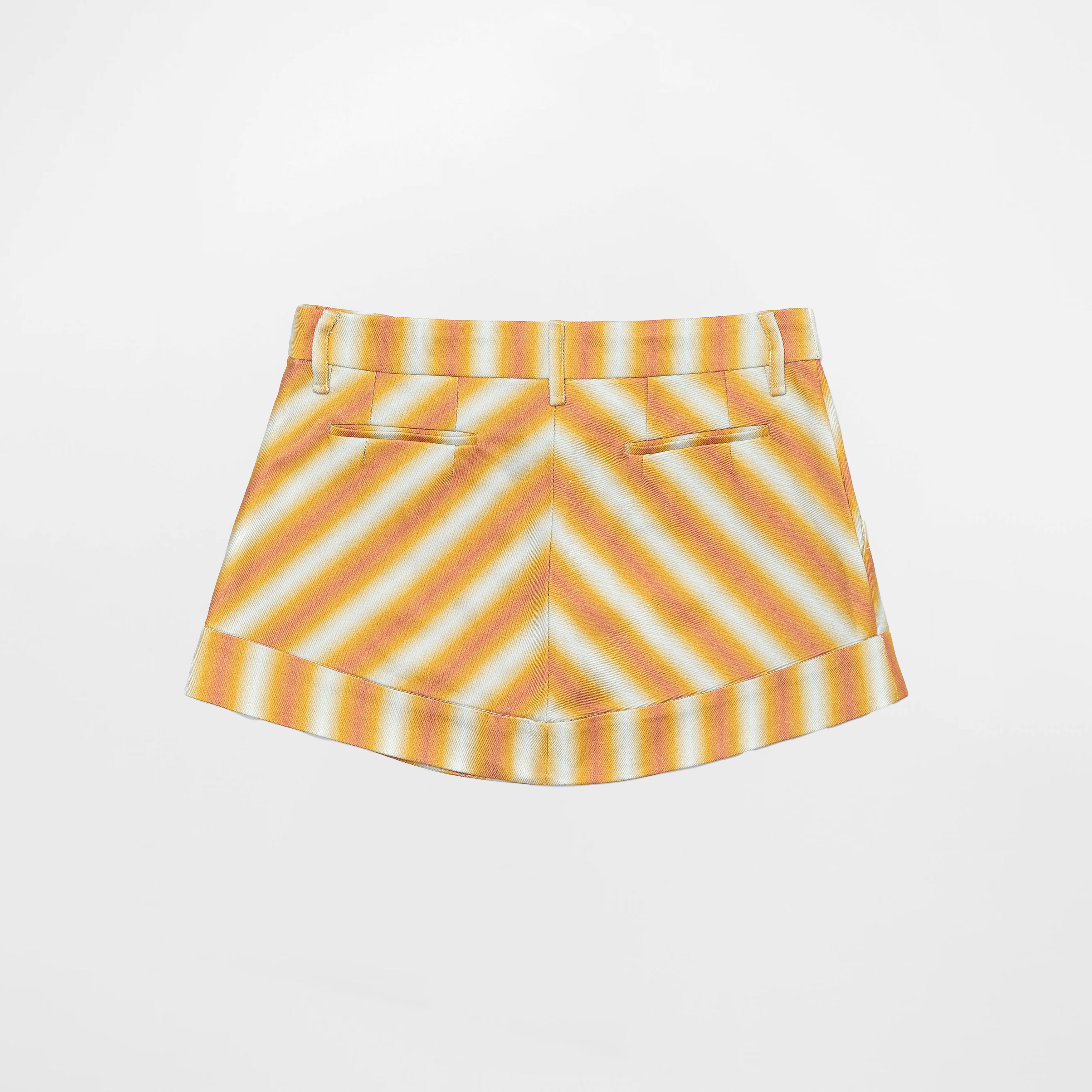 Faded Orange Stripe Skirt