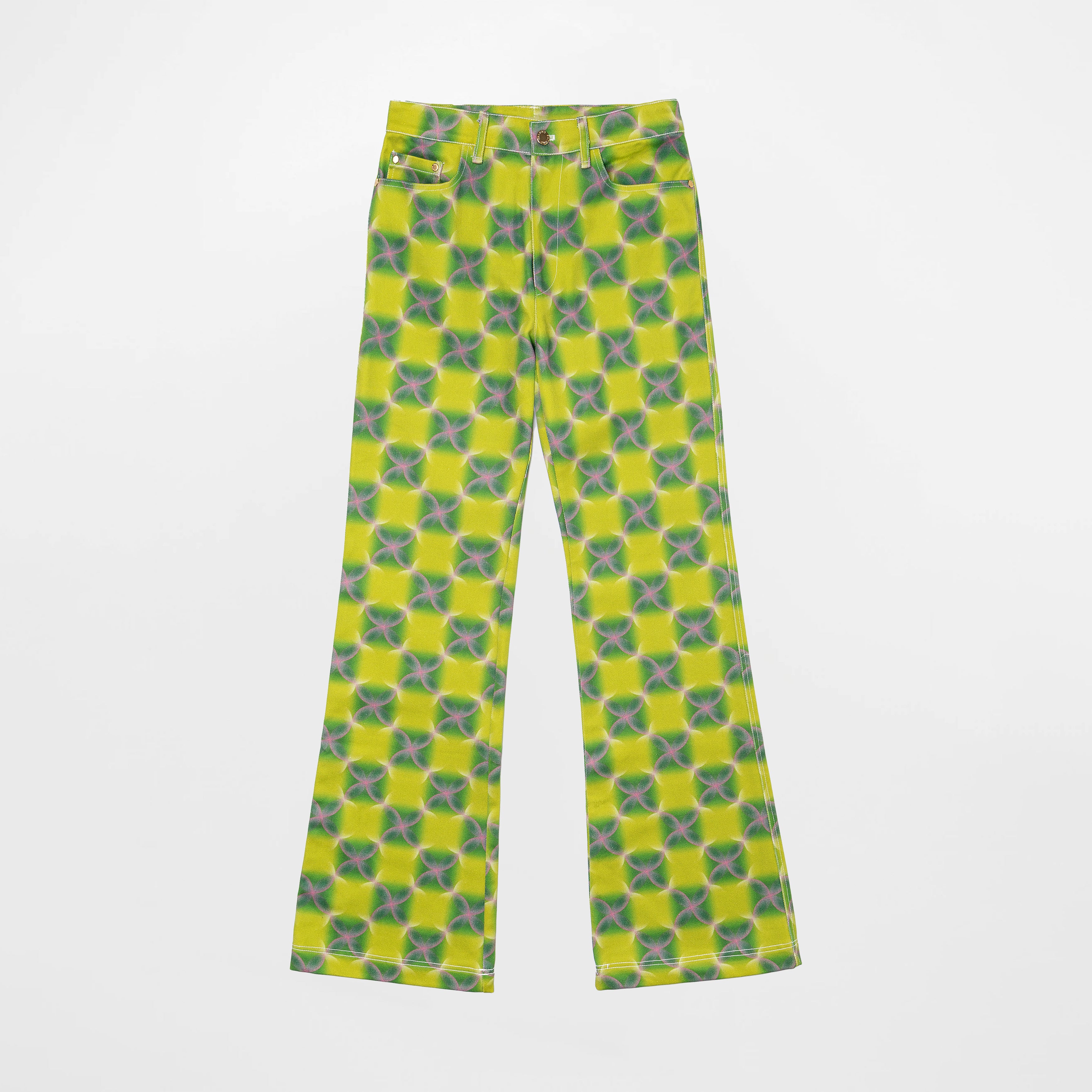 Pantalones Mick verde floral trippy