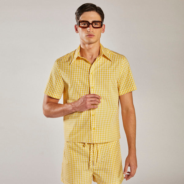 Conjunto Verano Camisa Vichy Amarilla