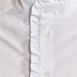 Camisa Orlando de popelina texturizada blanca