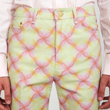 Pantalones Mick rosas con estampado floral trippy