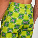 Pantalones Mick verde floral trippy
