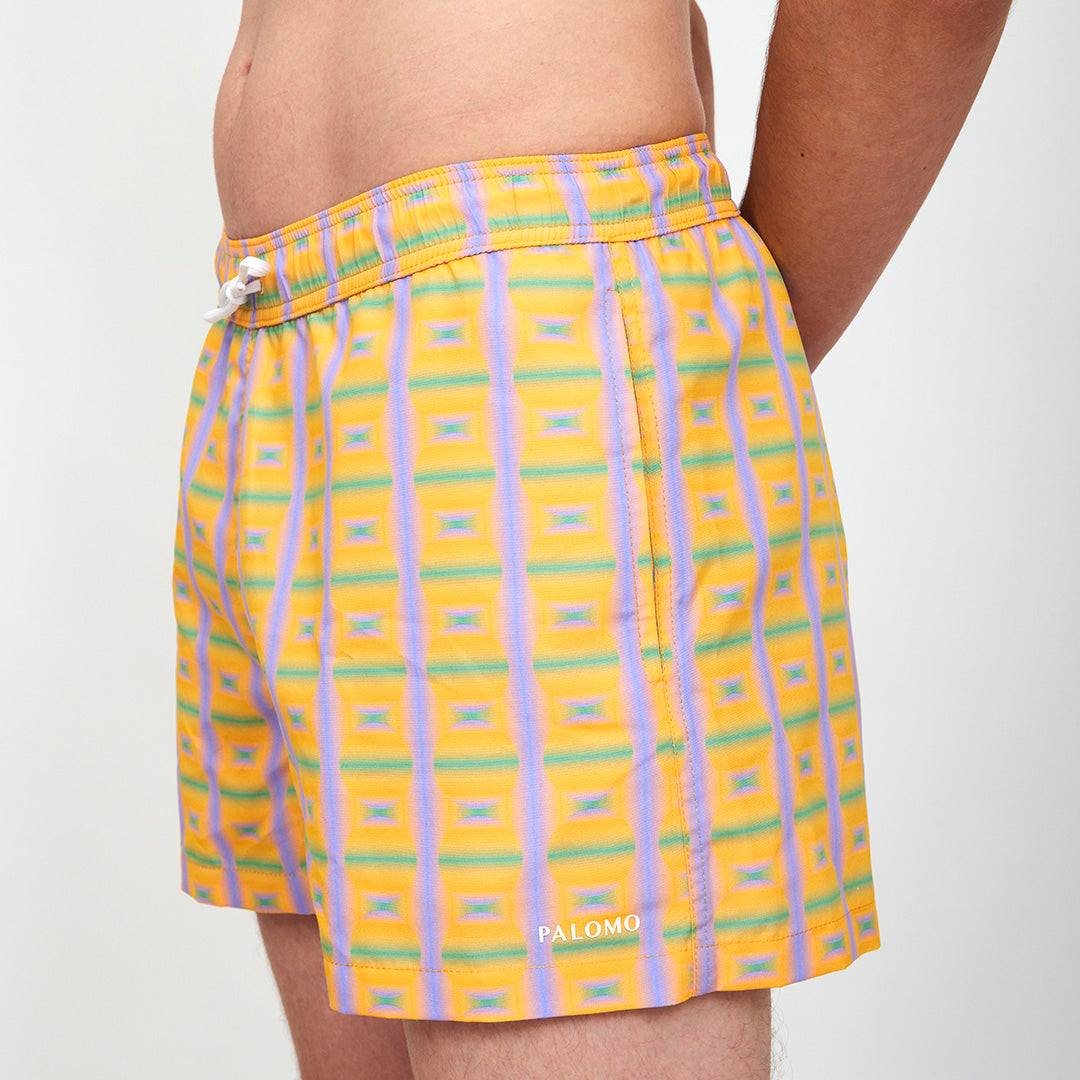 Trippy Floral Orange Swim Boxers