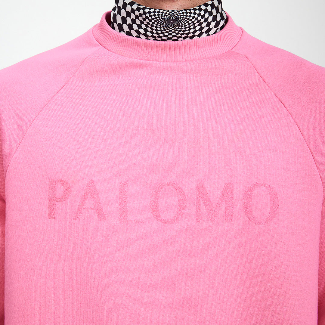 Sudadera con logo rosa