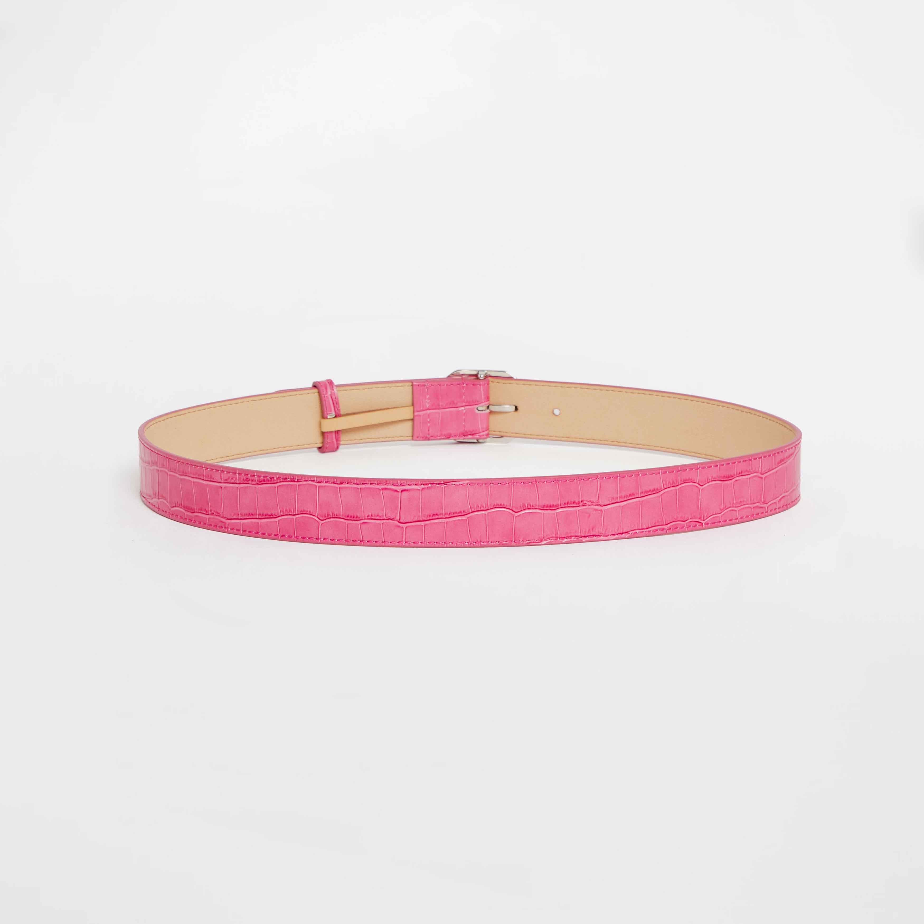 Pink Leather Belt