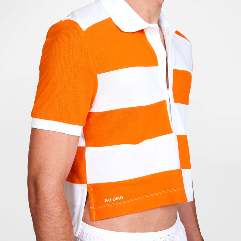 Striped Orange Polo