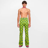 Trippy Floral Green Mick Trousers