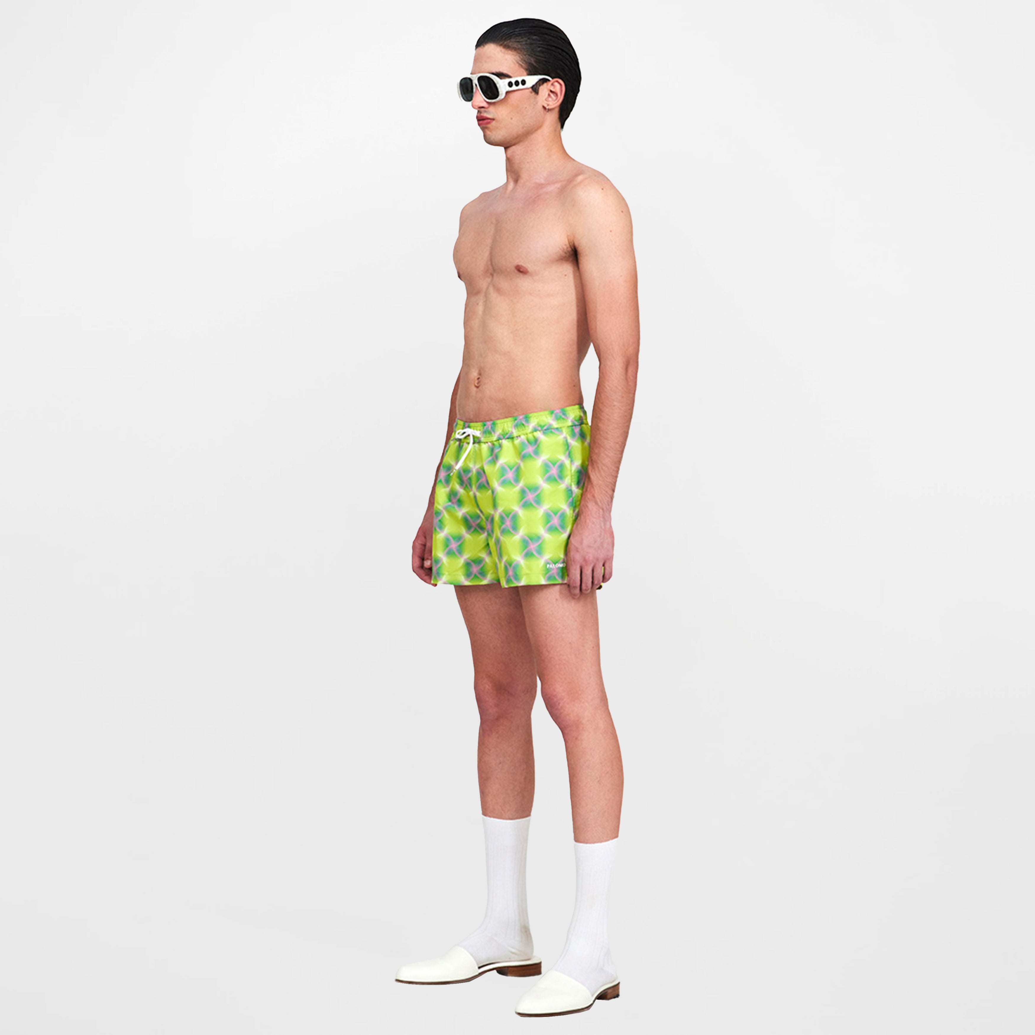 Trippy Floral Green Swim Boxers