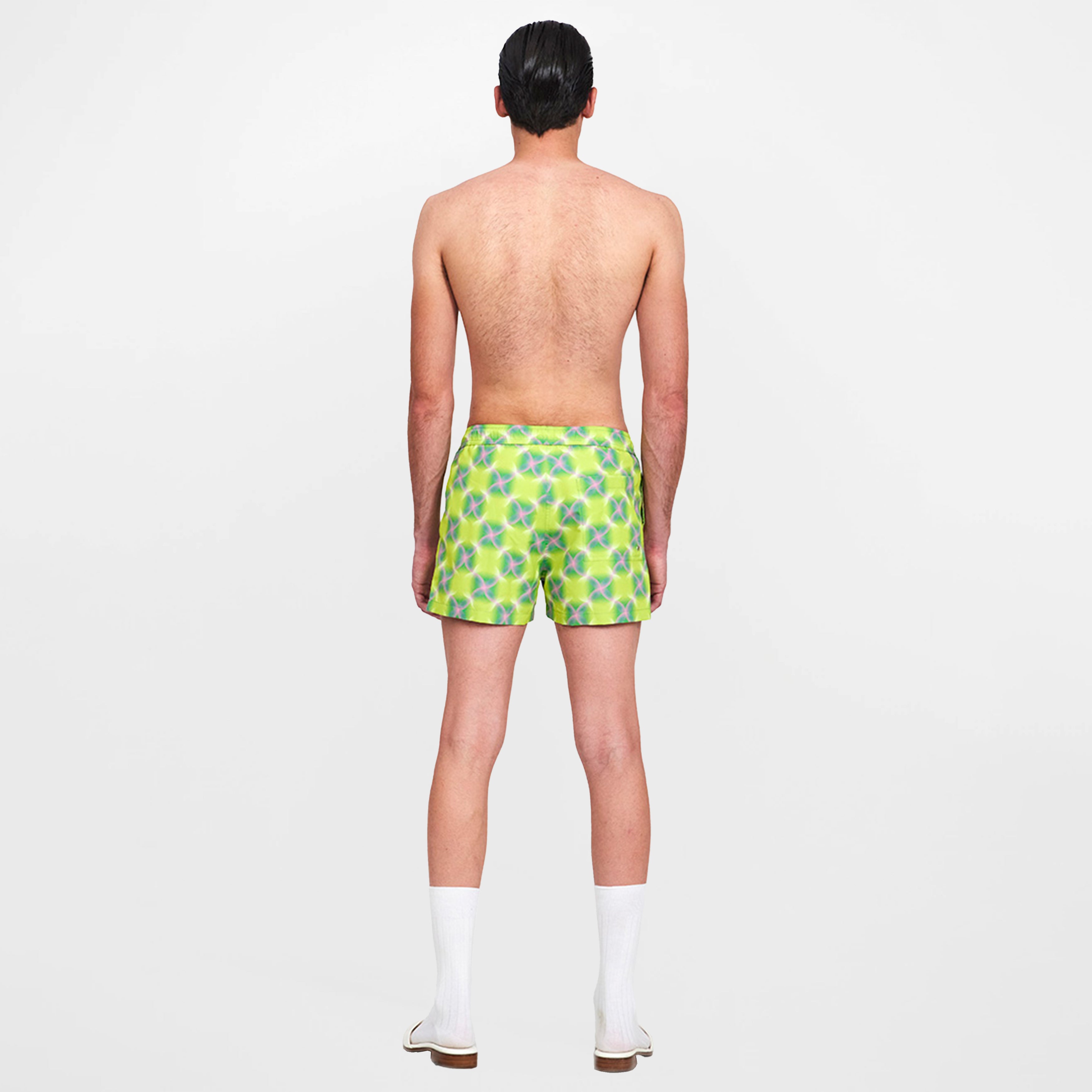 Trippy Floral Green Swim Boxers