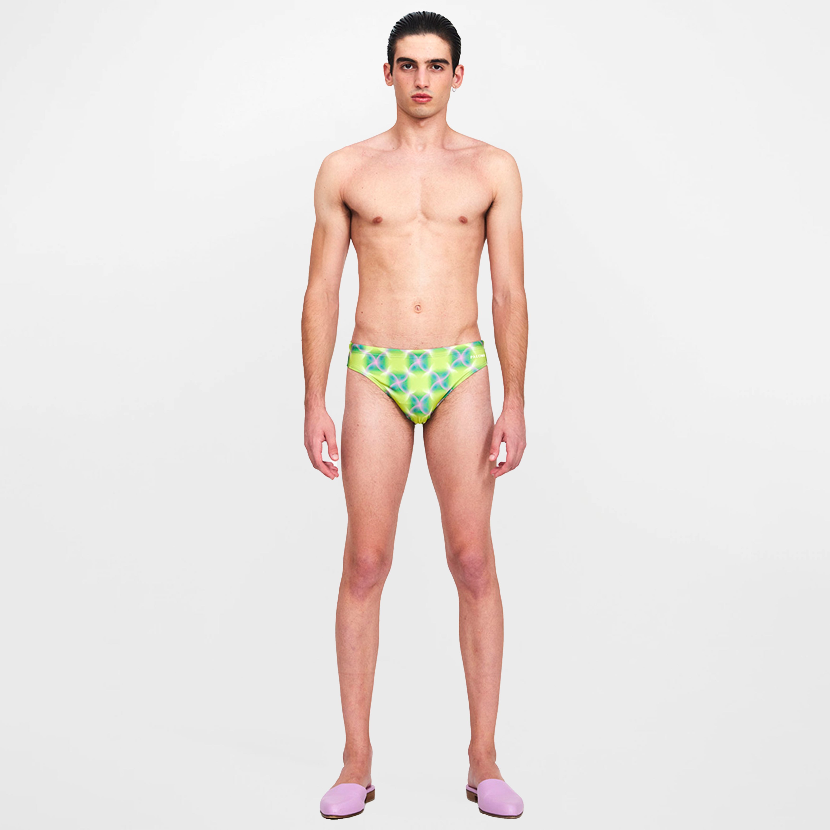 Trippy Floral Green Swim Brief