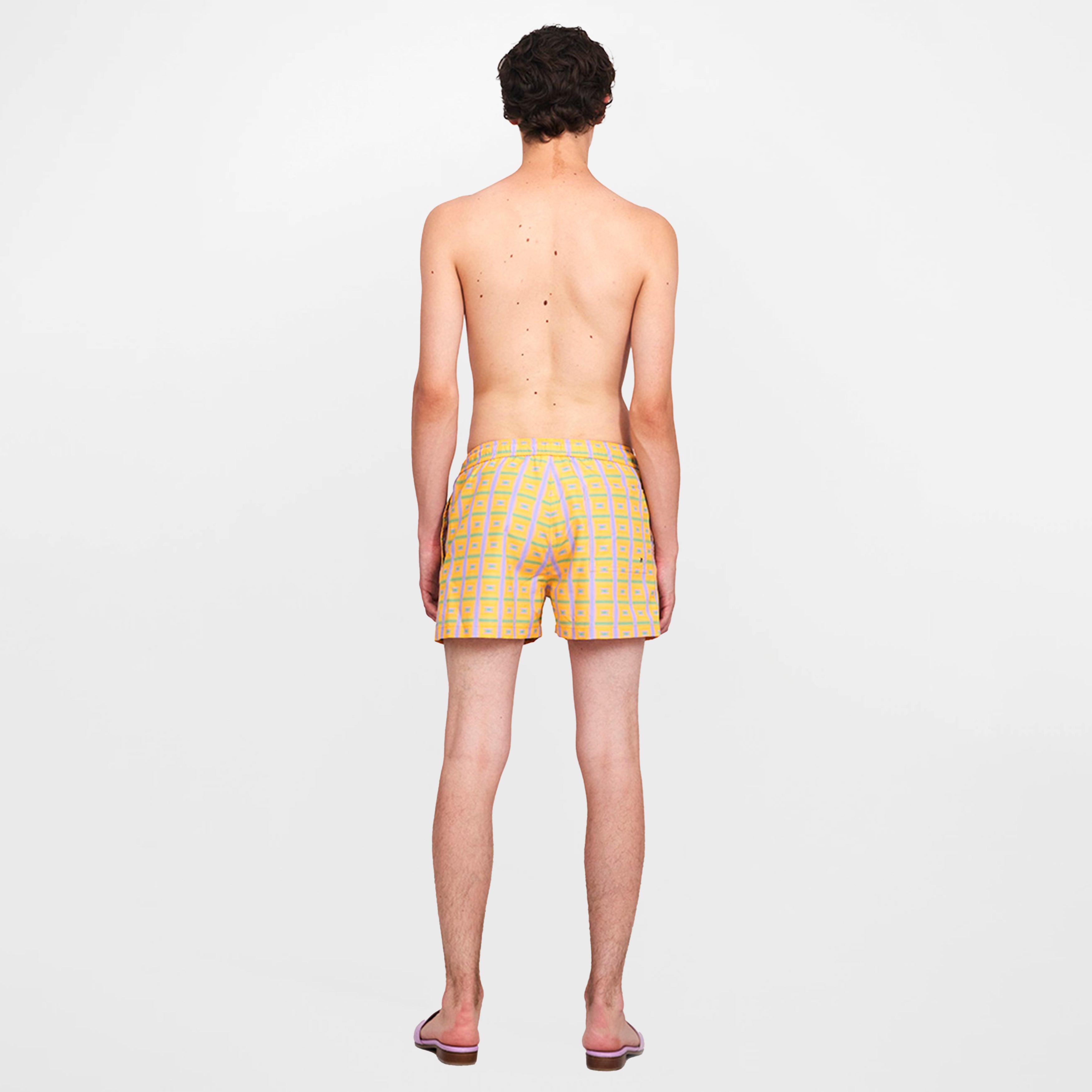 Trippy Floral Orange Swim Boxers