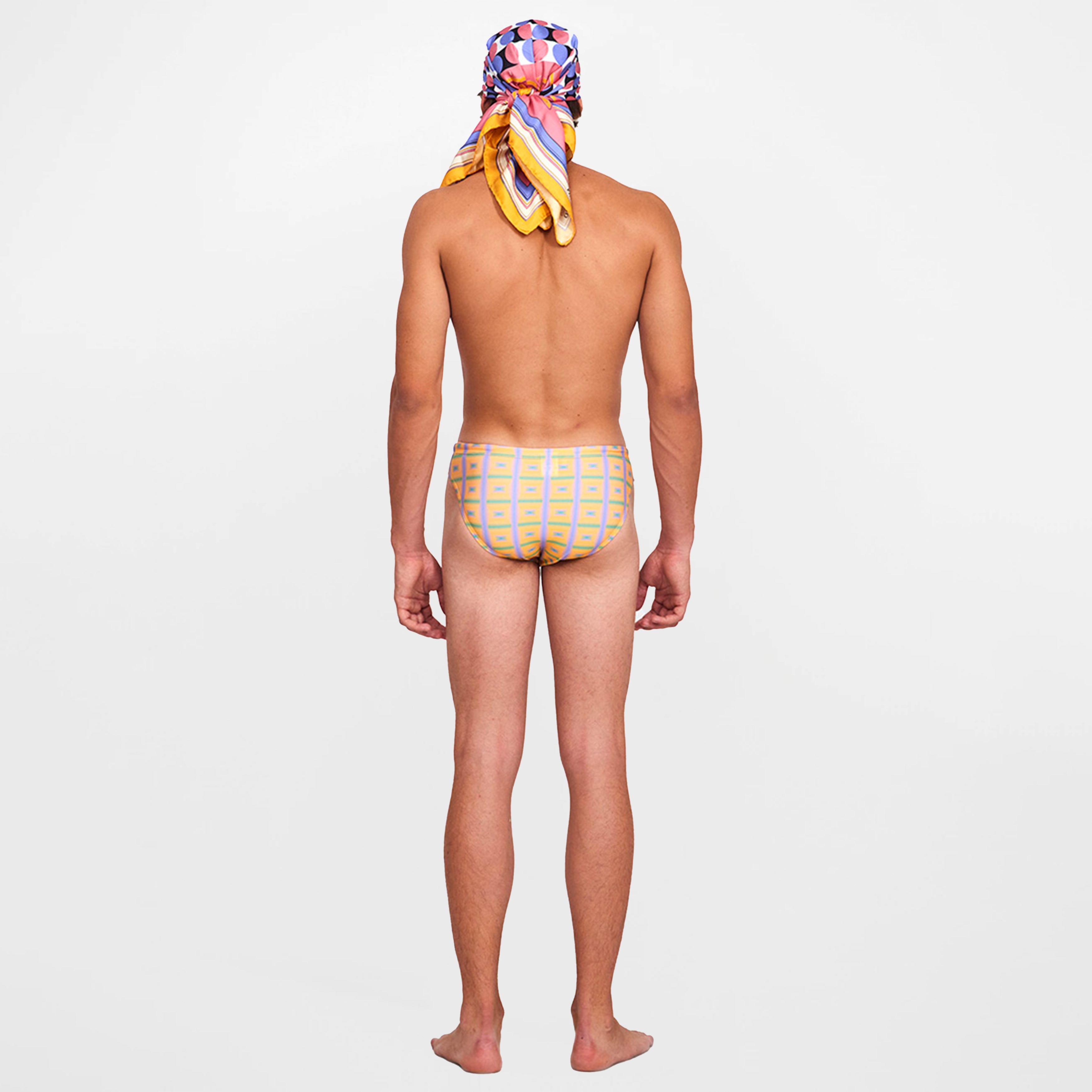 Trippy Floral Orange Swim Brief