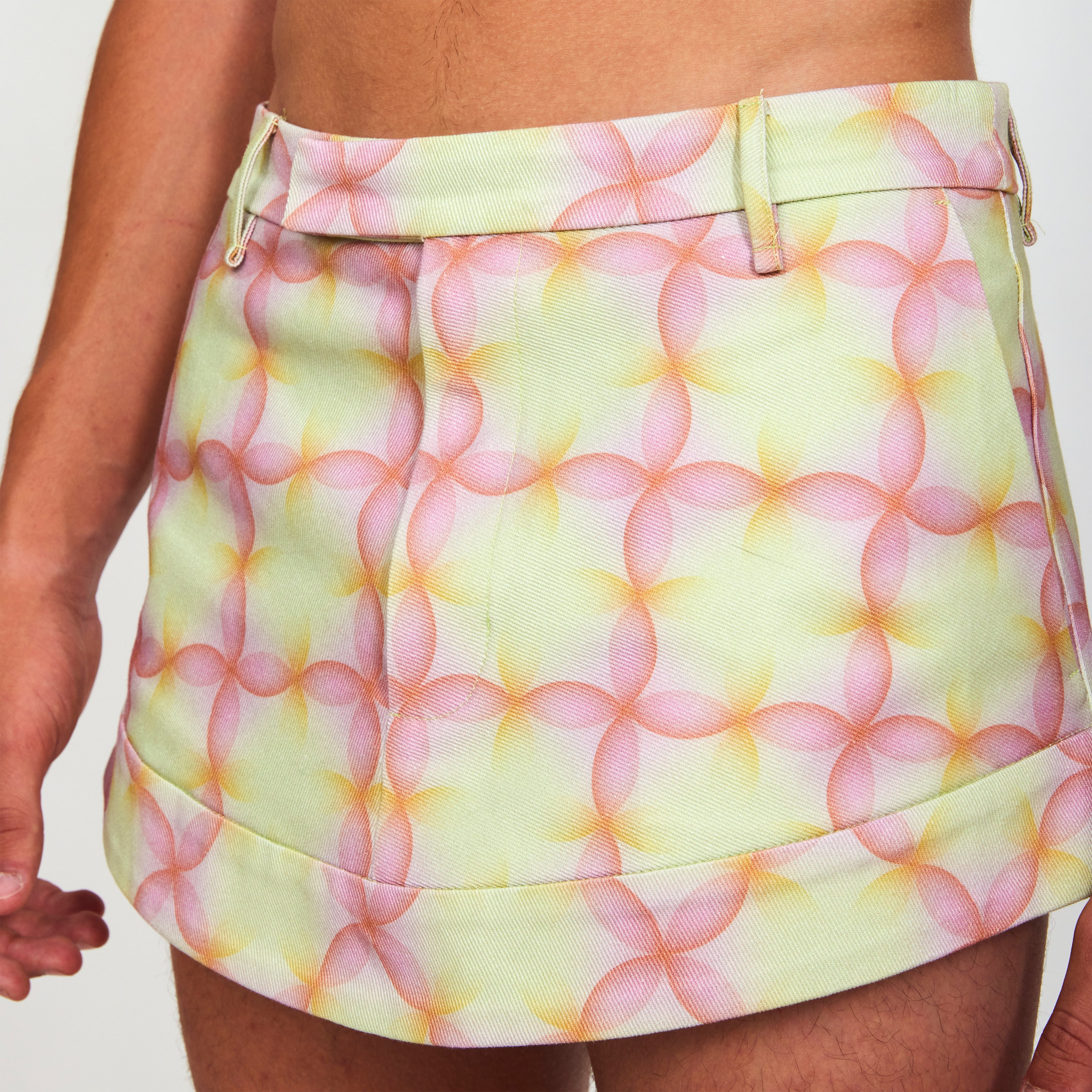 Trippy Floral Pink Skirt