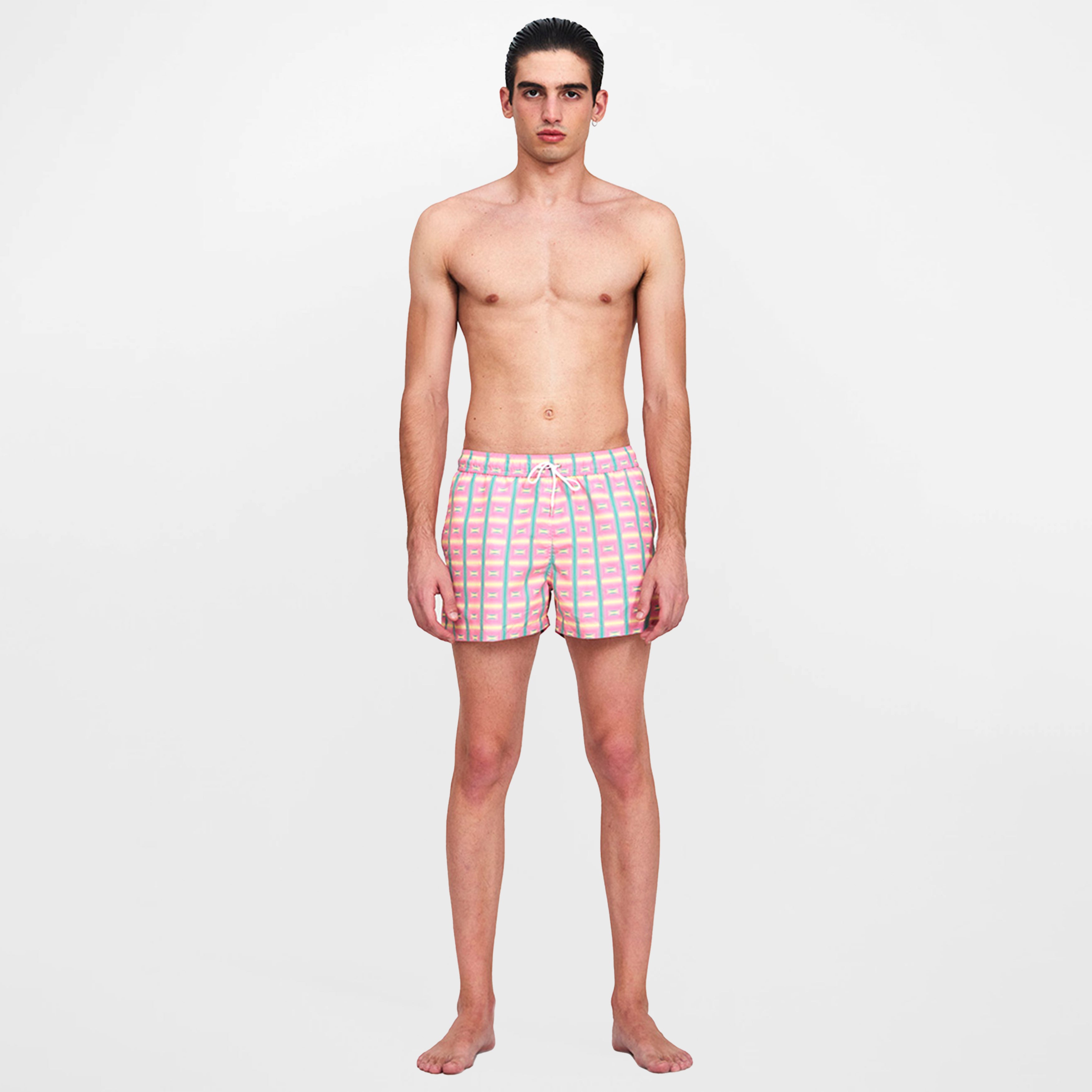 Trippy Floral Pink Swim Boxers