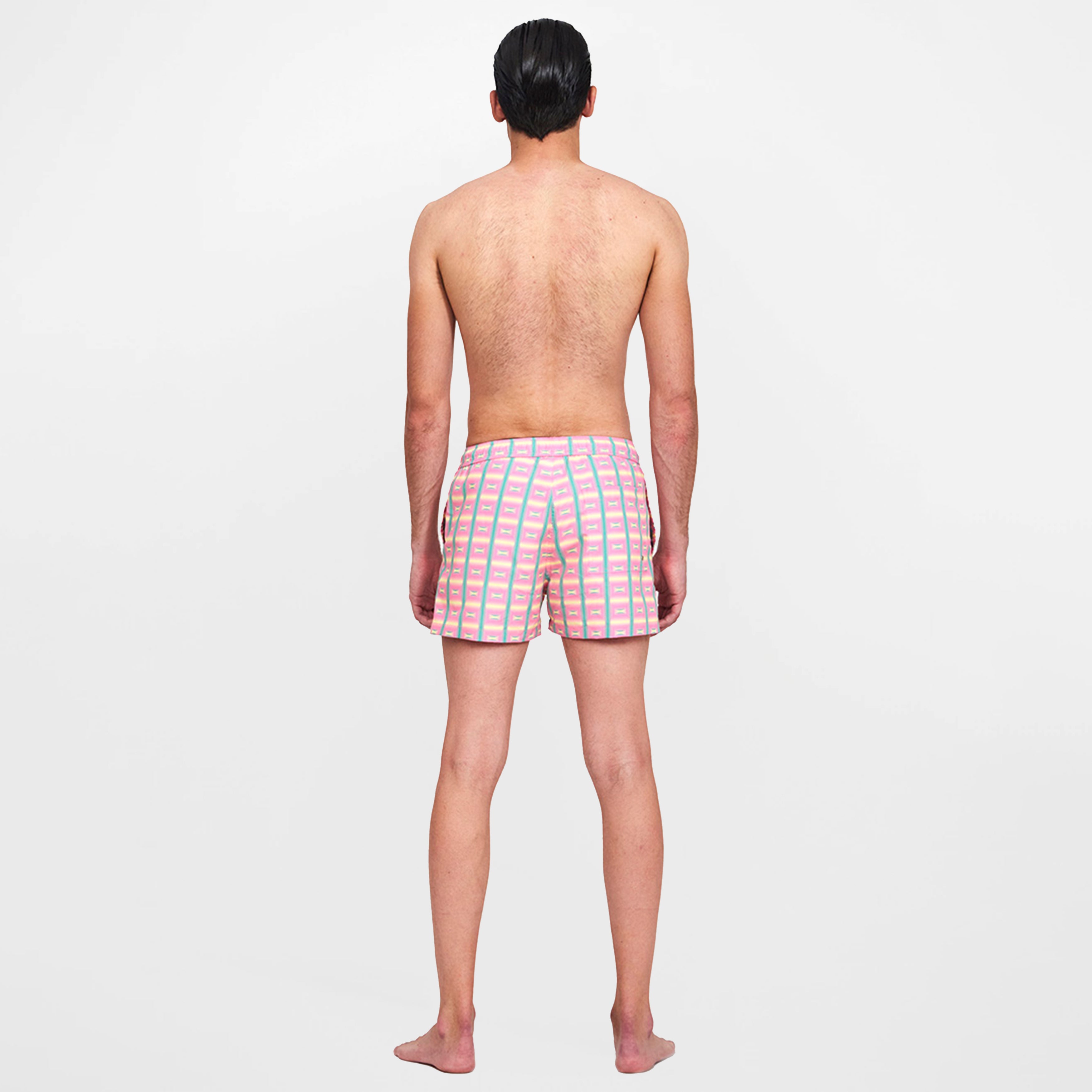 Trippy Floral Pink Swim Boxers